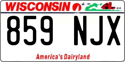 WI license plate 859NJX