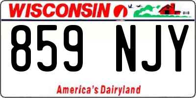 WI license plate 859NJY