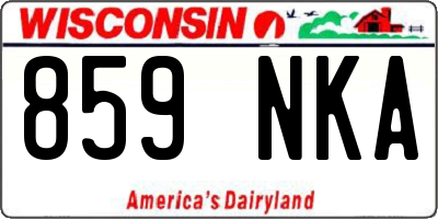 WI license plate 859NKA