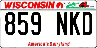 WI license plate 859NKD