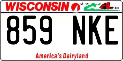 WI license plate 859NKE