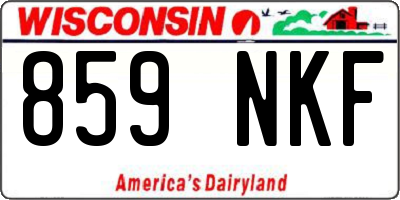 WI license plate 859NKF