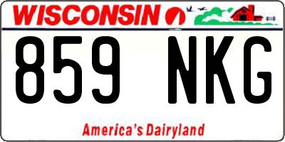 WI license plate 859NKG