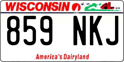WI license plate 859NKJ