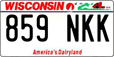 WI license plate 859NKK
