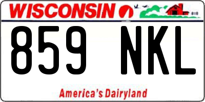 WI license plate 859NKL