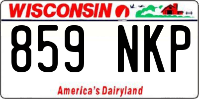 WI license plate 859NKP