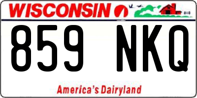 WI license plate 859NKQ
