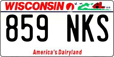 WI license plate 859NKS