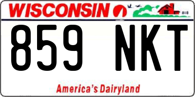 WI license plate 859NKT