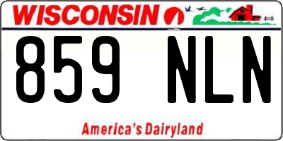 WI license plate 859NLN