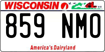 WI license plate 859NMO