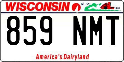 WI license plate 859NMT