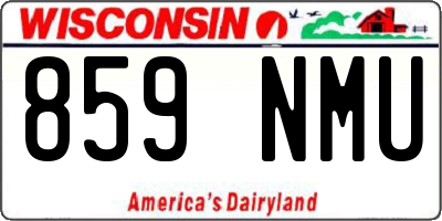 WI license plate 859NMU