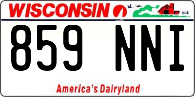 WI license plate 859NNI