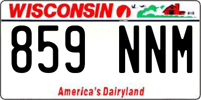 WI license plate 859NNM