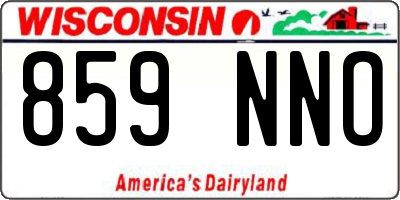 WI license plate 859NNO
