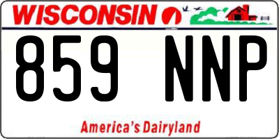 WI license plate 859NNP