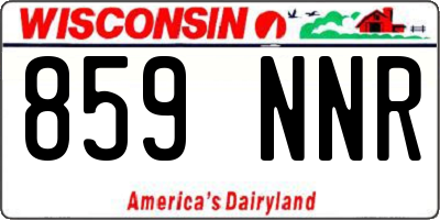 WI license plate 859NNR