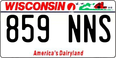 WI license plate 859NNS