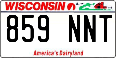 WI license plate 859NNT
