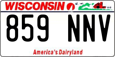 WI license plate 859NNV