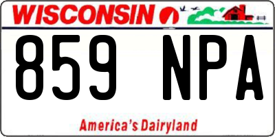 WI license plate 859NPA