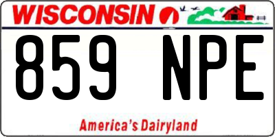 WI license plate 859NPE