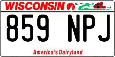 WI license plate 859NPJ