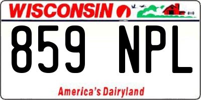 WI license plate 859NPL