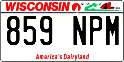 WI license plate 859NPM