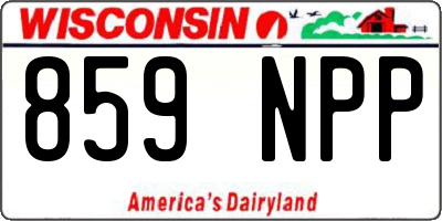 WI license plate 859NPP