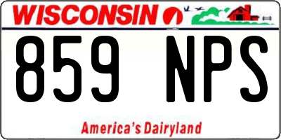 WI license plate 859NPS