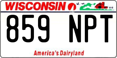 WI license plate 859NPT