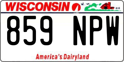 WI license plate 859NPW