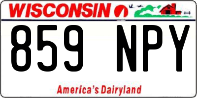 WI license plate 859NPY