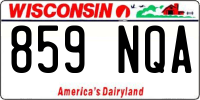 WI license plate 859NQA