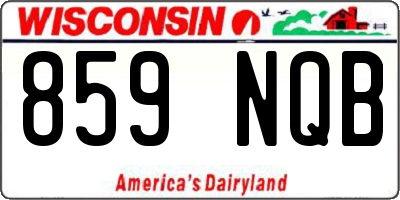 WI license plate 859NQB