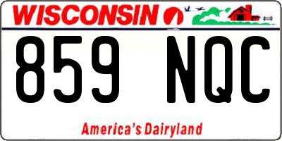 WI license plate 859NQC