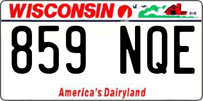 WI license plate 859NQE