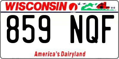 WI license plate 859NQF