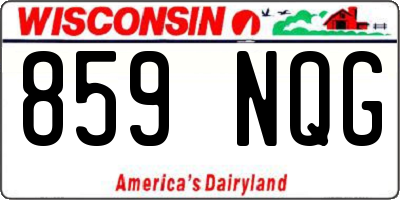 WI license plate 859NQG