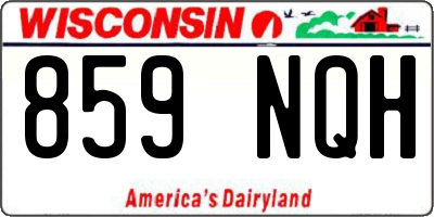WI license plate 859NQH