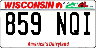 WI license plate 859NQI