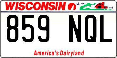 WI license plate 859NQL