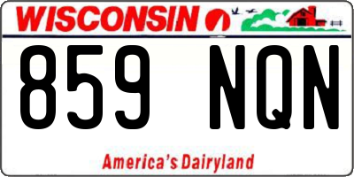 WI license plate 859NQN