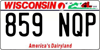 WI license plate 859NQP