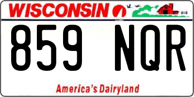 WI license plate 859NQR