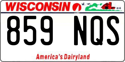 WI license plate 859NQS