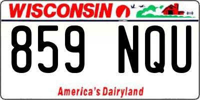 WI license plate 859NQU